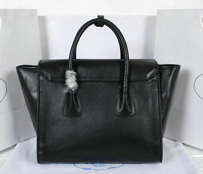 2014 Prada original leather tote bag BN2619 black